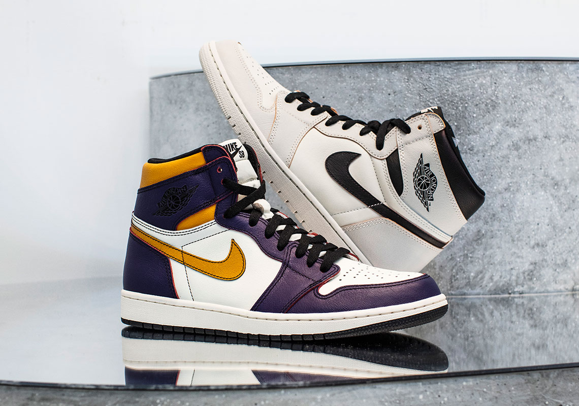 aj1 purple and yellow