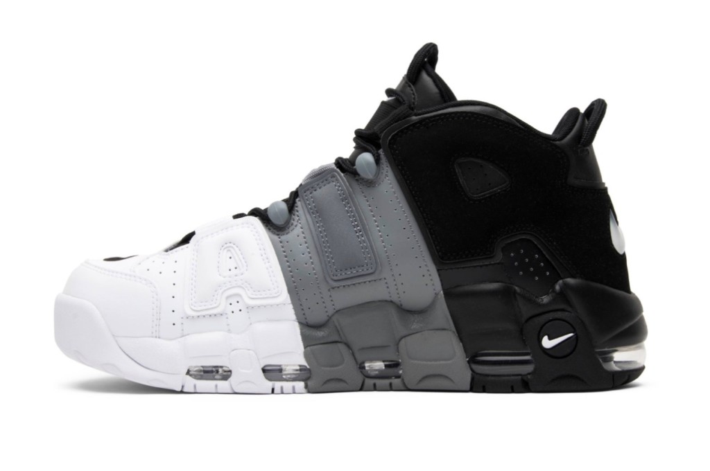 black grey and white air uptempo